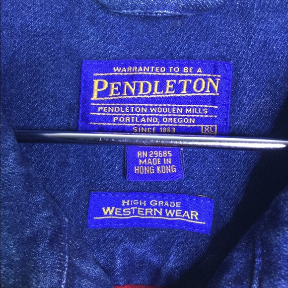 Pendleton XL High Grade Western Wear Denim Jacket - Picture 3 of 8